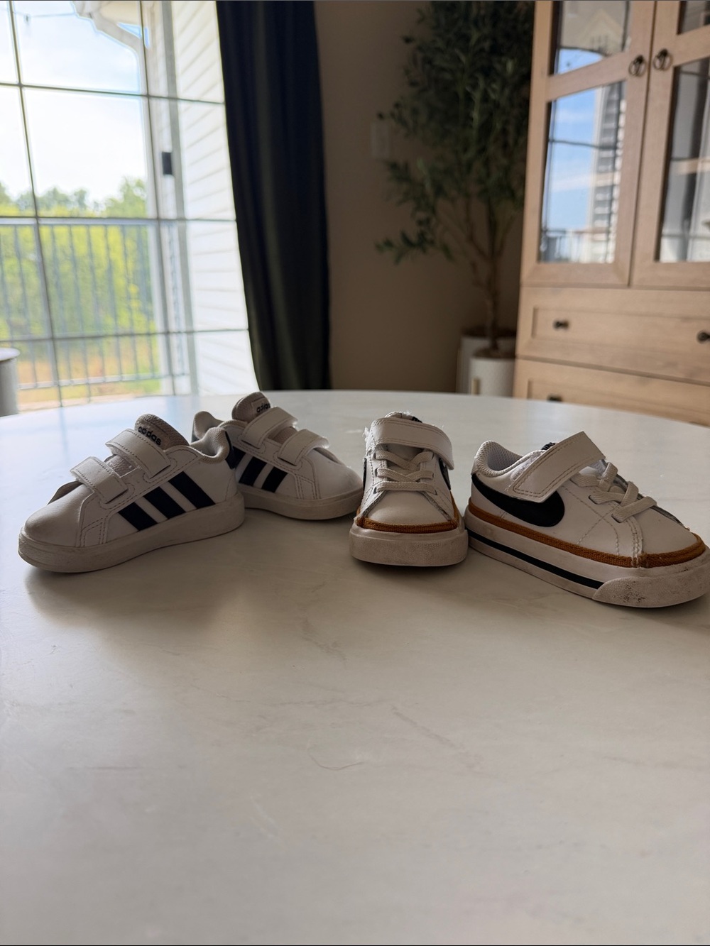 Adidas and Nike toddler shoes